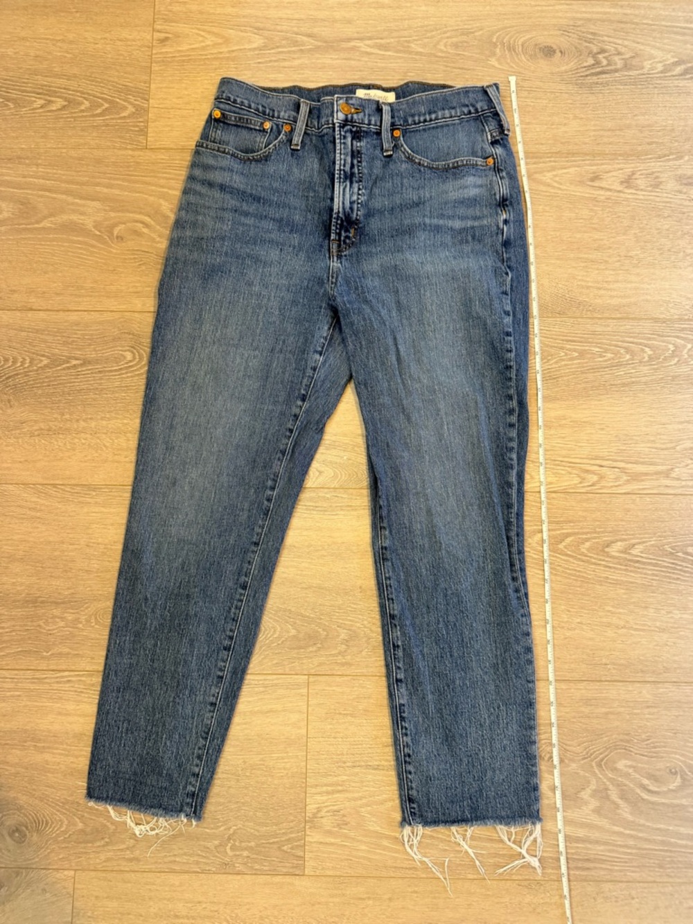 Madewell The Perfect Vintage Jean | Size 30 | Medium Wash | Raw Hem | High Rise